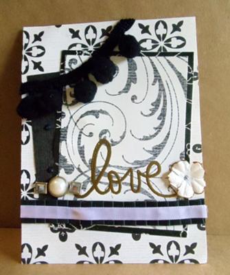 Elegant Black & White<br>Homemade Love Card