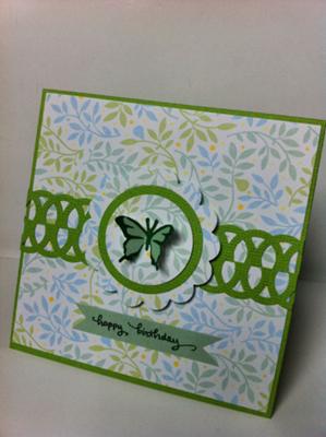 Simple Birthday Card with Punched-out Butterfly Design