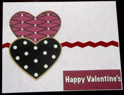 Twin Hearts<br>Handmade Valentine Card