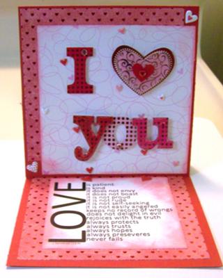 I love you<br>Handmade Valentine Card