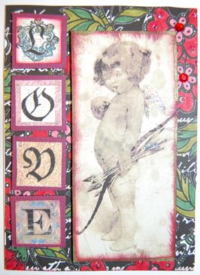 Cupids Love Card<br>Homemade Valentine Card