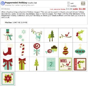 Holiday Peppermint Graphic Set