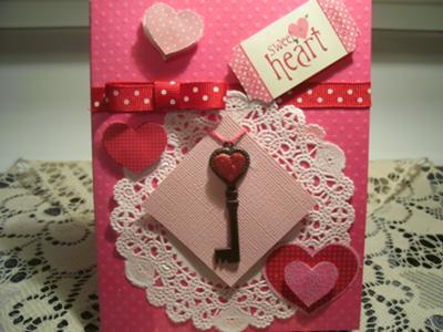 Key to My Heart<br>Homemade Valentine Card