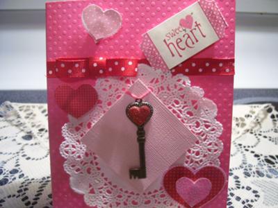 Key to My Heart<br>Homemade Valentine Card