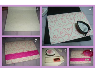 steps for easy to make I love you card