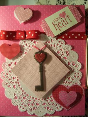 Key to My Heart<br>Homemade Valentine Card