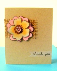 make paper flowers thank you card