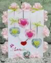 Pink and Green Valentine Card