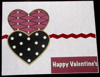 Twin Hearts<br>Handmade Valentine Card
