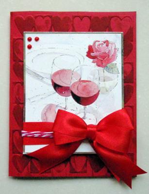 Wine n Dine Valentine and Anniversary Card Idea